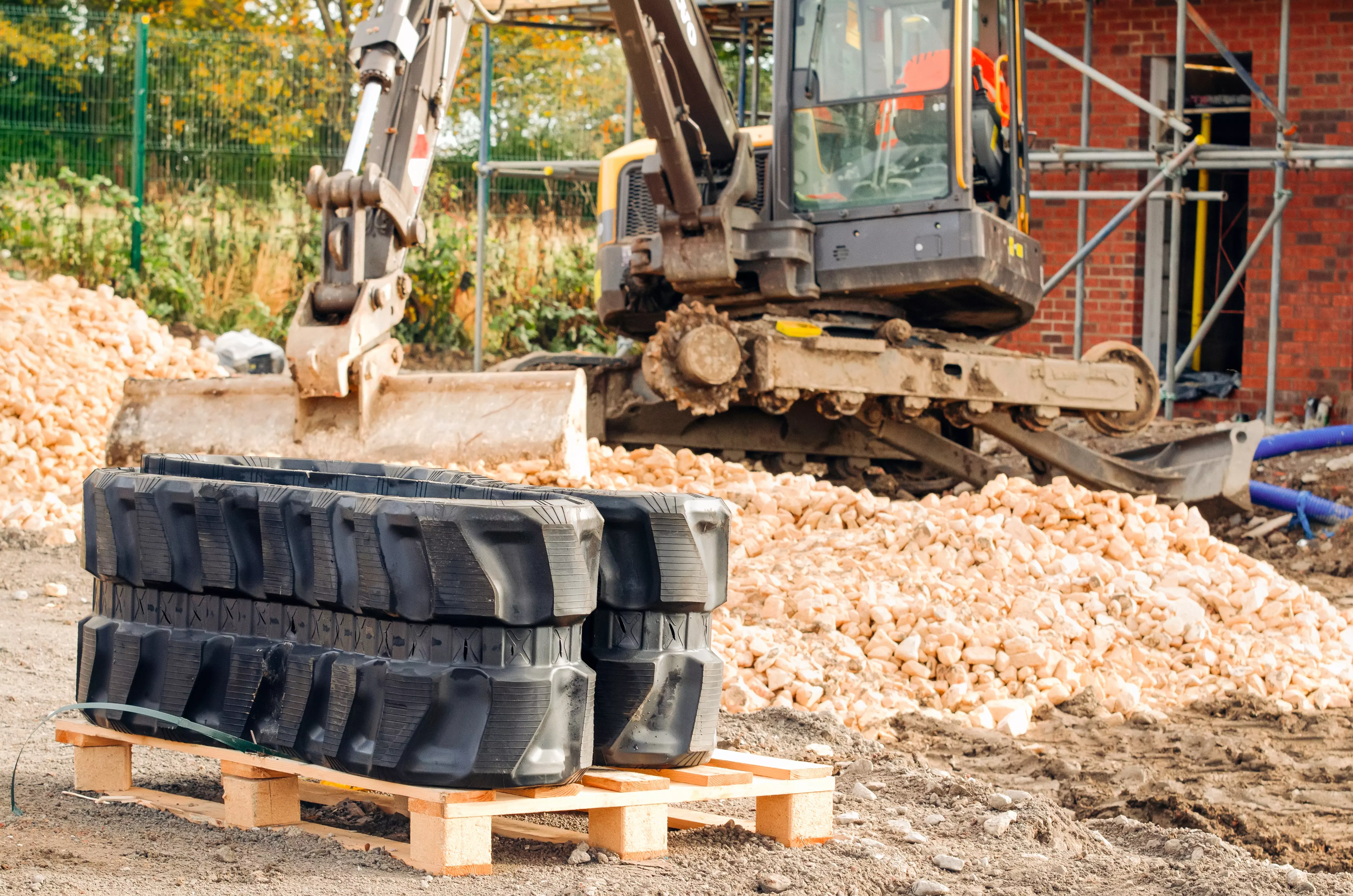 Entretien des chenilles en caoutchouc Trabber