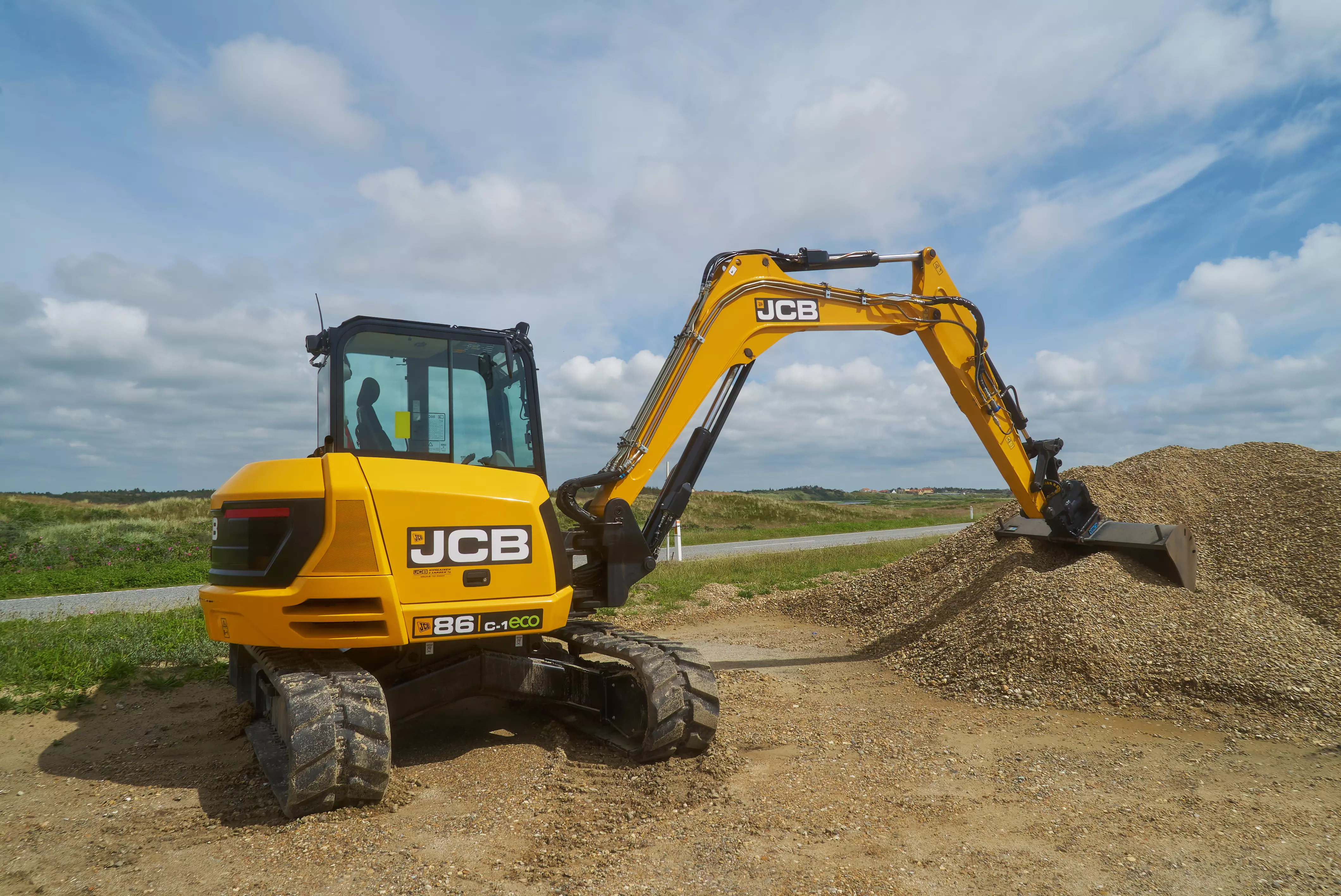 Componentes clave del rodaje para Miniexcavadora de JCB