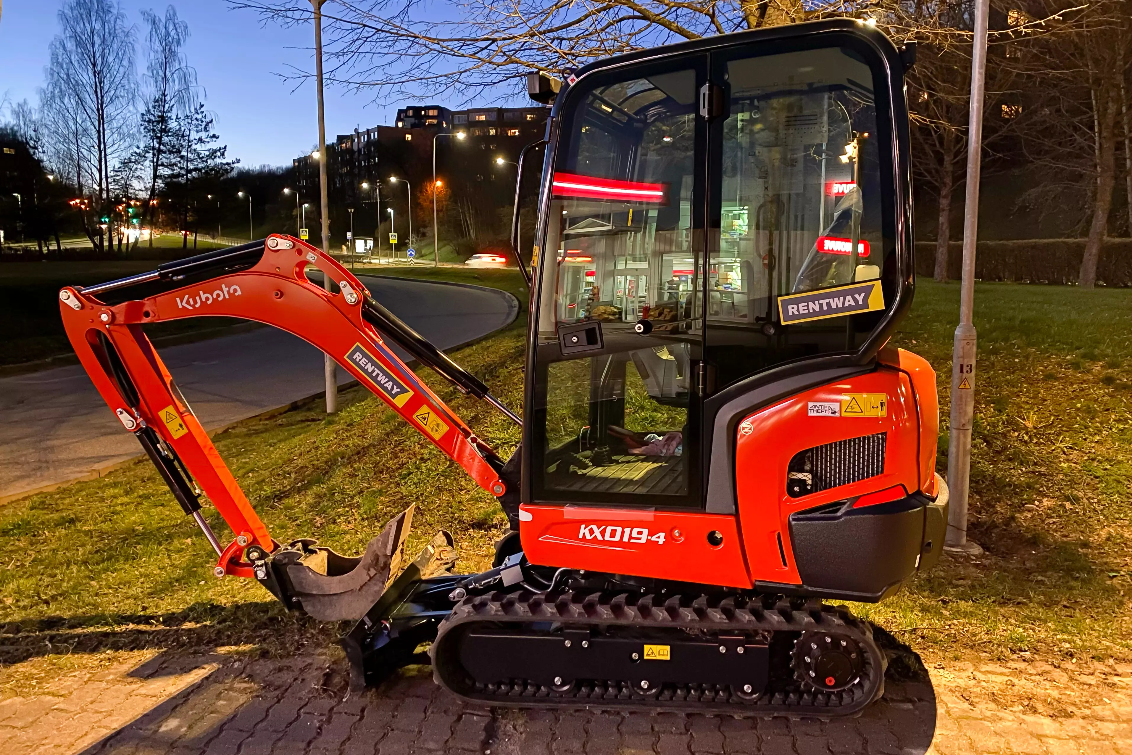 Technical view of the transmission system of Kubota KC121