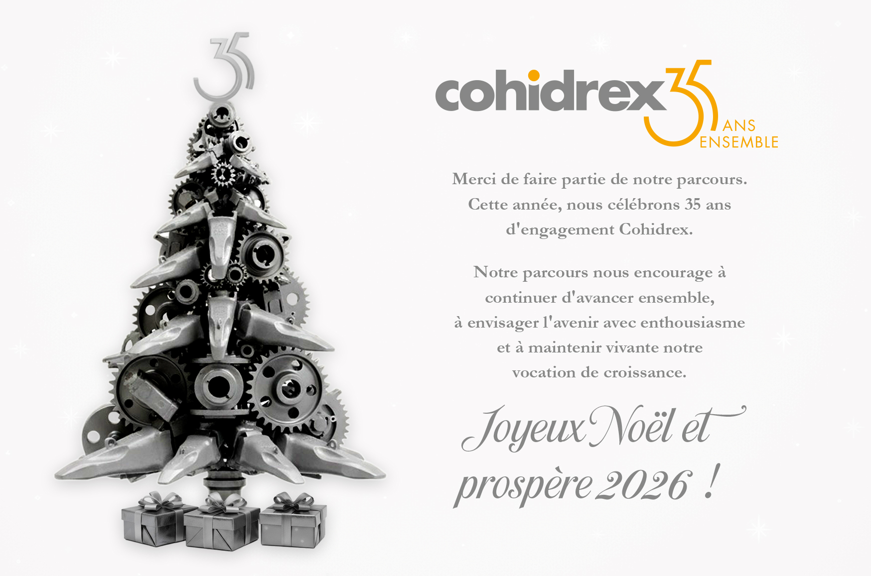 Carte de vœux Cohidrex – 35ᵉ anniversaire