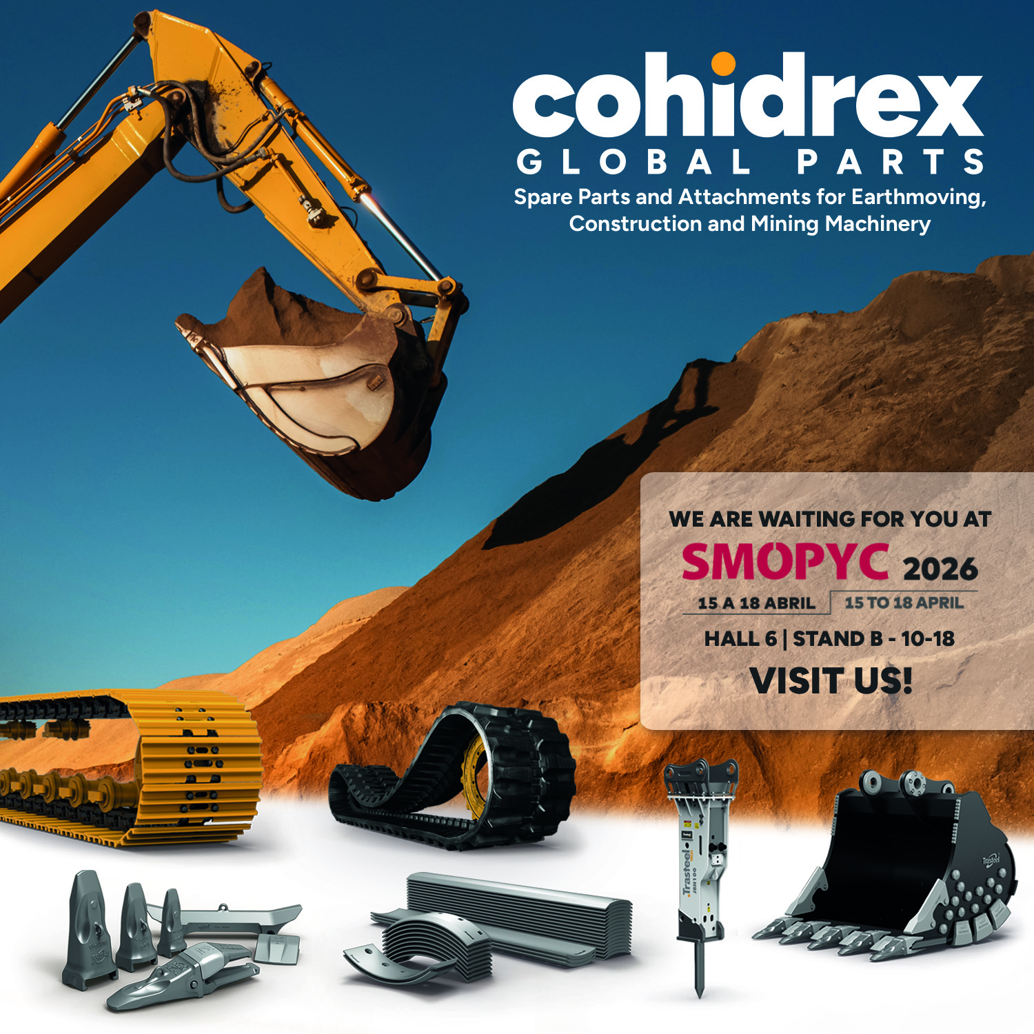 Cohidrex Global Parts au SMOPYC 2026 – Solutions Trasteel pour machines fr
